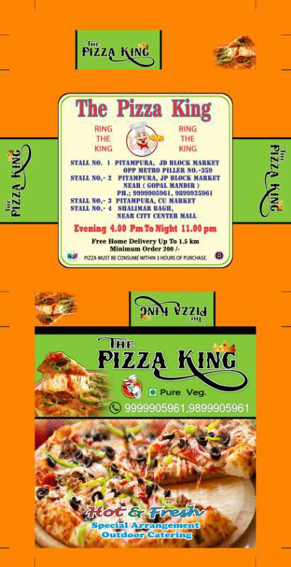 Customized Pizza Boxes, Pizza Box, The Pizza King